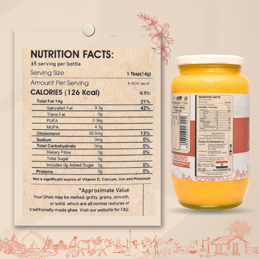 1 Ltr Bilona A2 Bachaur Cow Ghee