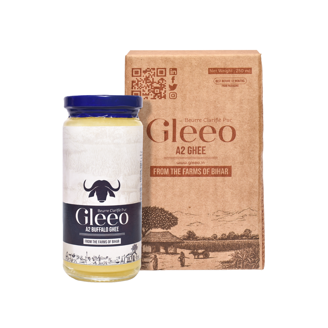 250 ml Bilona A2 Murrah Buffalo Ghee