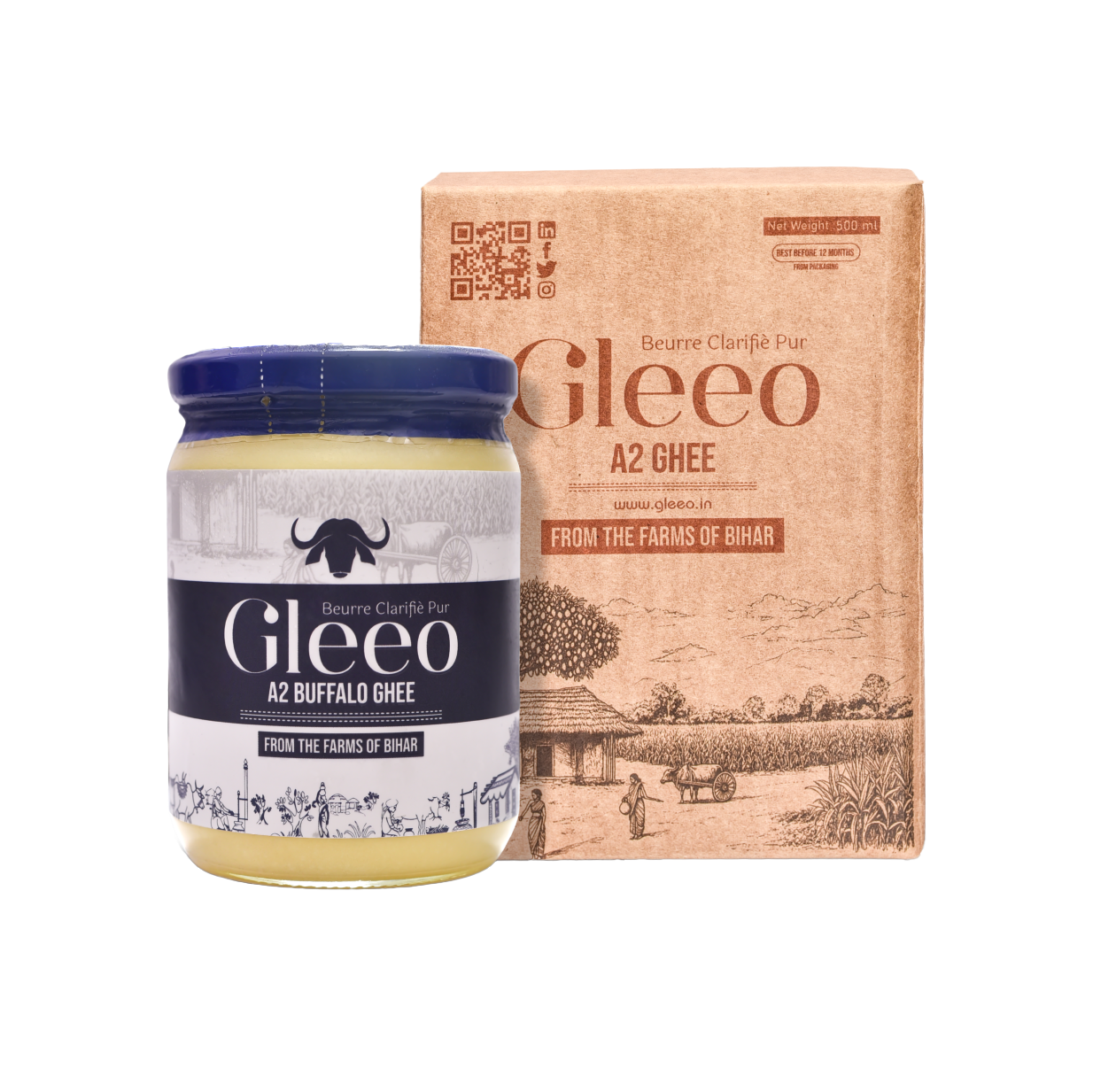 500 ml Bilona A2 Murrah Buffalo Ghee