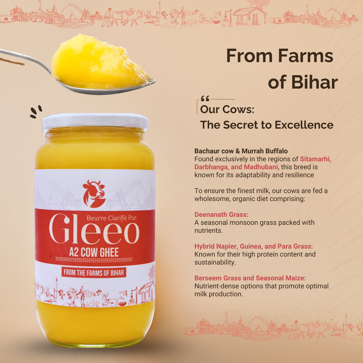 250 ml Bilona A2 Bachaur Cow Ghee