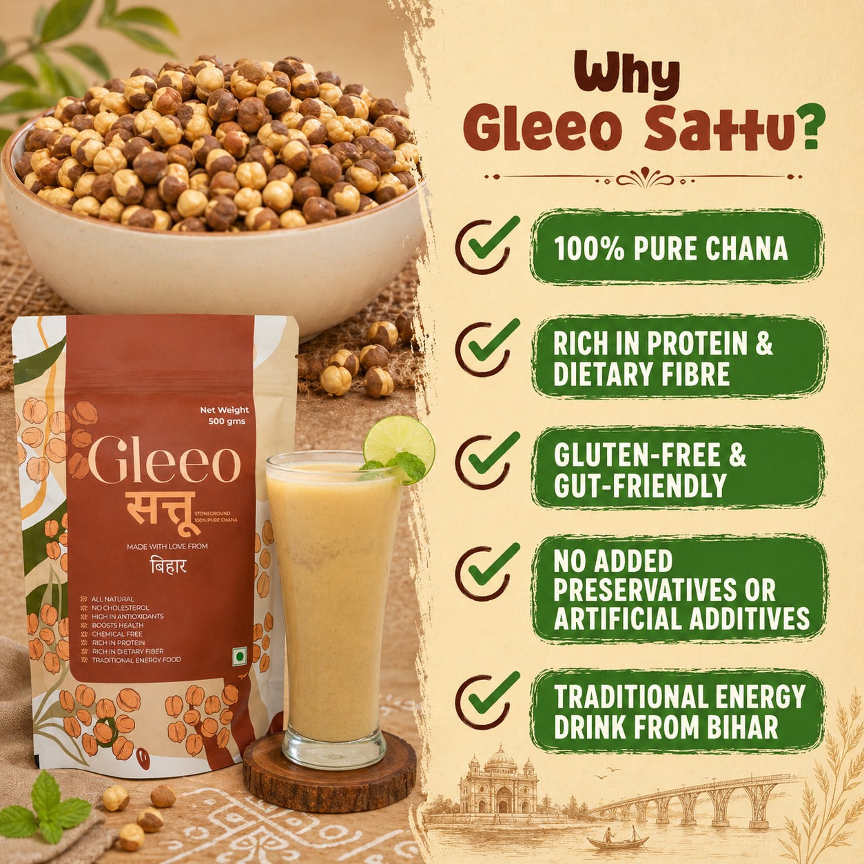 Gluten-free Sattu - Gleeo